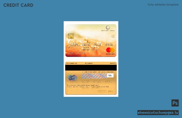 Beispielvorschau der Imperial Bank Mastercard in Südafrika